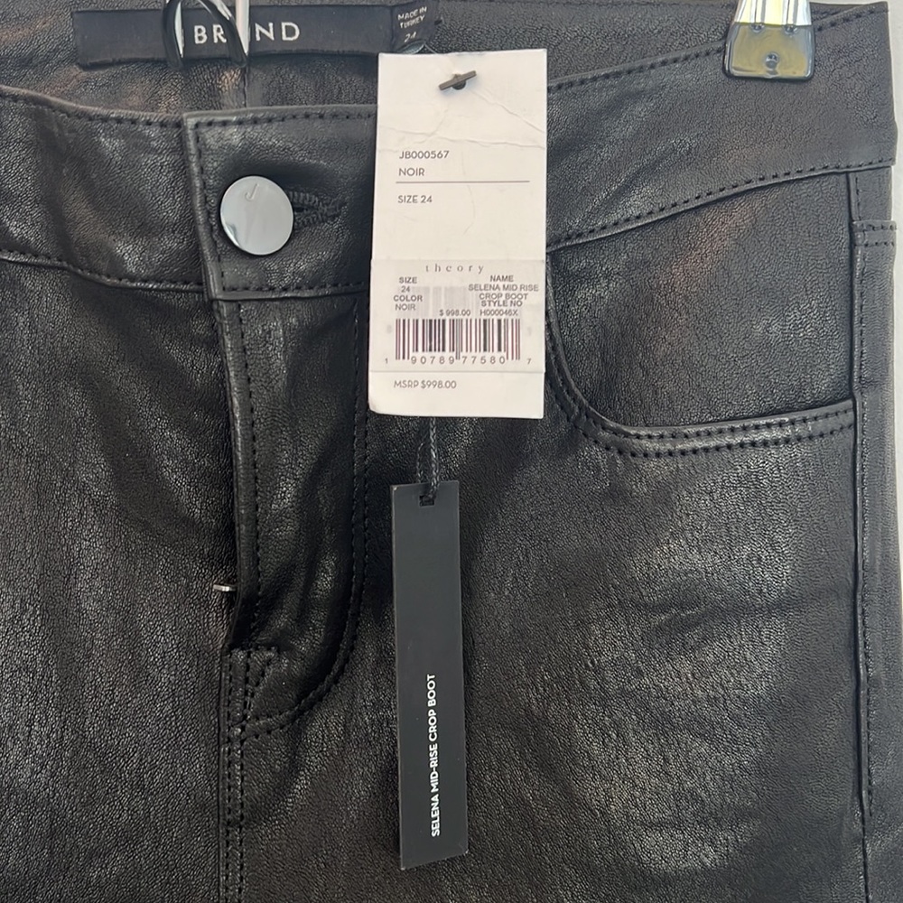 NWT J Brand Leather Selena Mid Rise Crop Boot Pant - Picture 9 of 13
